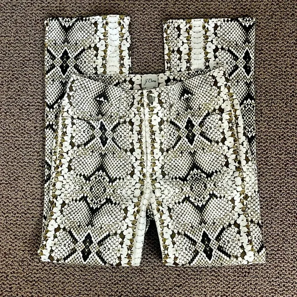 J. Crew green snake skin pant - Picture 3 of 9